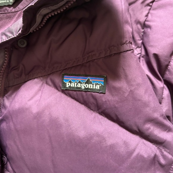 Patagonia Down With It Hooded Puffer Jacket Purple Womens Large 28439 - Picture 5 of 9